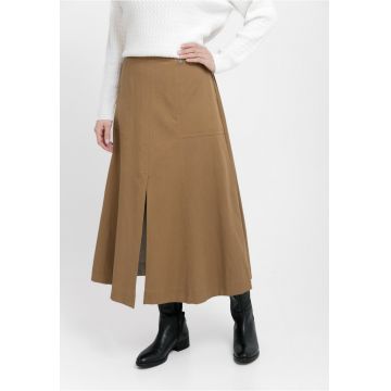 Fusta lunga evazata casual  G-Alibi - camel