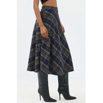 Fusta -  maxi A - bleumarin - textil