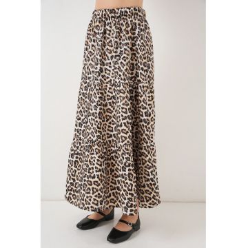 Fusta maxi  cu model - maro - viscoza - design elegant