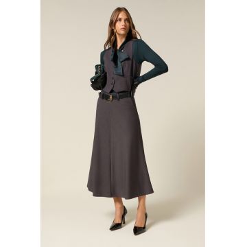 Fusta midi cu buzunare