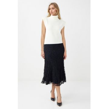 Fusta midi cu dantela
