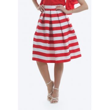 Fusta midi cu dungi