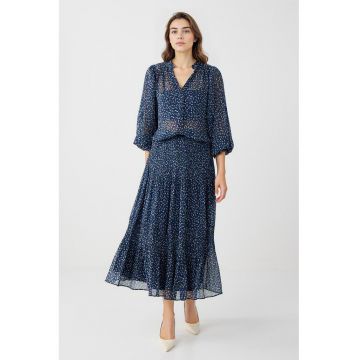 Fusta midi cu imprimeu floral