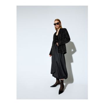 Fusta midi cu model bufant