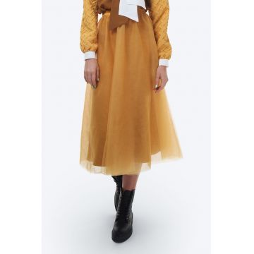 Fusta midi cu tul
