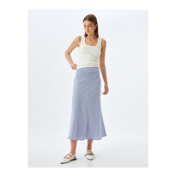 Fusta midi din amestec de in