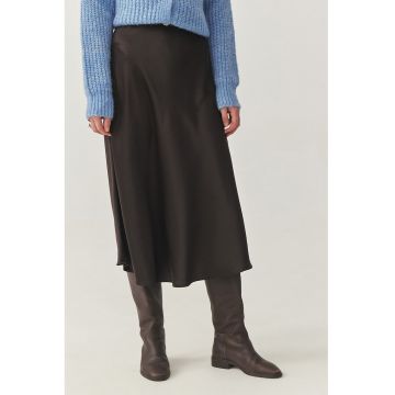 Fusta midi din satin