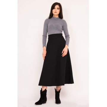 Fusta midi evazata A-line