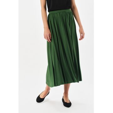 Fusta midi evazata cu model uni Fusta midi evazata cu model uni