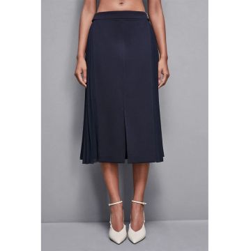 Fusta midi - plisata lateral