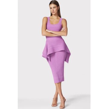 Fusta midi prevazuta cu fermoar lateral ascuns