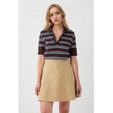 Fusta mini cu croiala in A si buzunare laterale