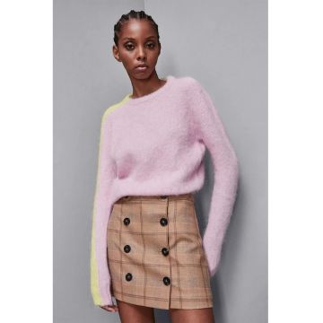 Fusta mini cu imprimeu in dungi