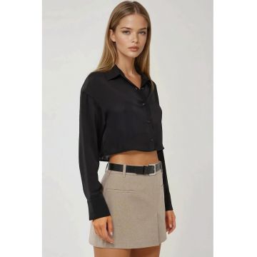 Fusta mini dama -  textil - bej