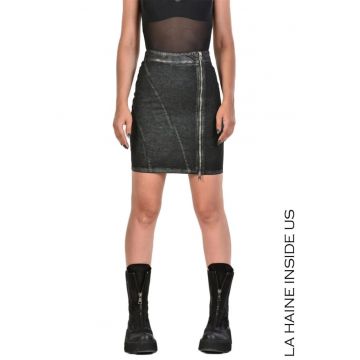 Fusta mini image - cu fermoar dublu functional lateral