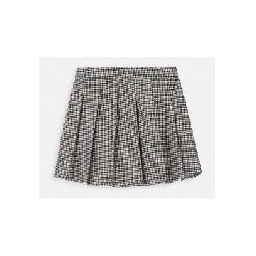 Fusta mini plisata cu imprimeu -