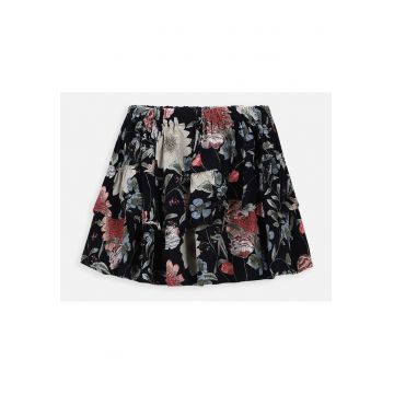 Fusta mini structurata cu imprimeu floral