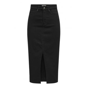Fusta  model ONLY-15324365 - neagra - 74% bumbac - 25% poliester - 1% elastan