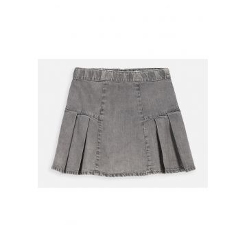 Fusta plisata din denim