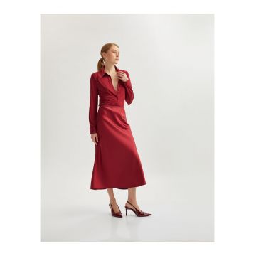 Fusta satinata cu croiala in A