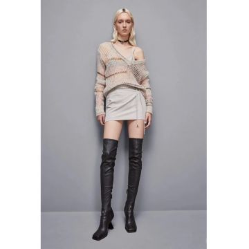 Fusta scurta cu imprimeu in dungi