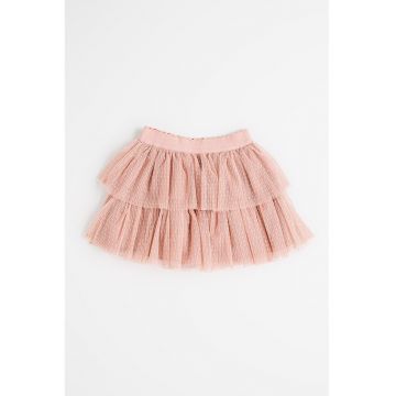 Fusta stratificata cu talie elastica