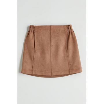 Fusta uni cu talie elastica