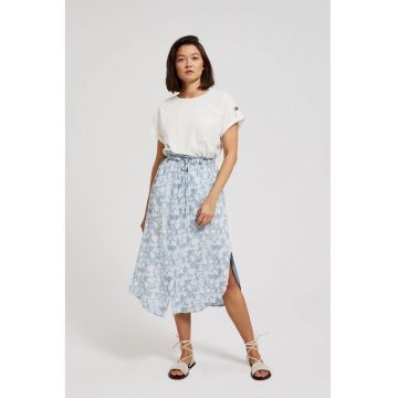 Fustă  albastră din lyocell - cu