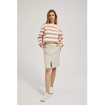 Fustă Bej  cu buzunare