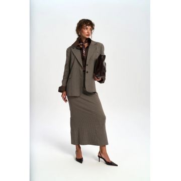 Fusta  Bruno - dungi - gri inchis - textil