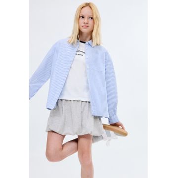 Fusta bufanta cu talie elastica