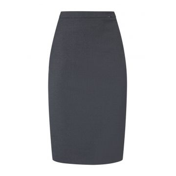 Fusta creion cu slit la spate din amestec de lana