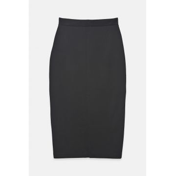 Fusta creion midi cu model uni