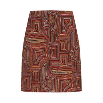 Fusta cu imprimeu geometric