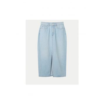 Fusta dama -  303524142 - Bumbac/Lyocell - M INTL - Albastru