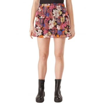 Fusta dama  volane - neagra - pentru femei -