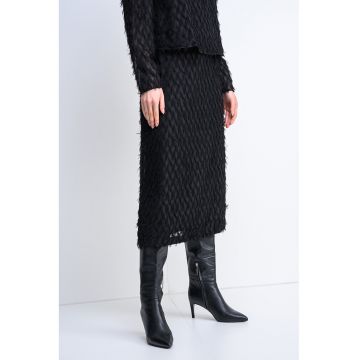 Fusta dreapta cu franjuri Rusana