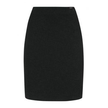 Fusta dreapta din tweed - cu insertii de lurex