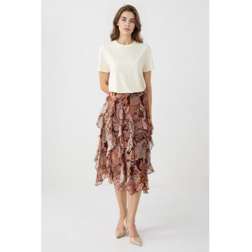 Fusta evazata cu volane