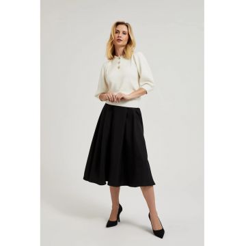Fustă evazată  neagră - poliester