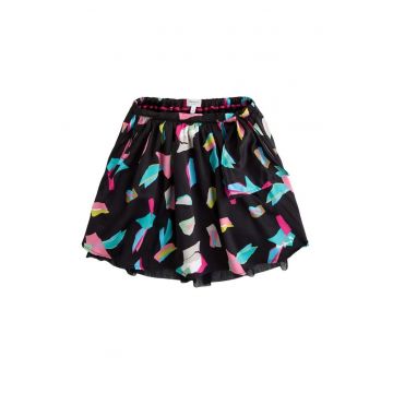 Fusta fetita cu model Sally  poliester neagra -