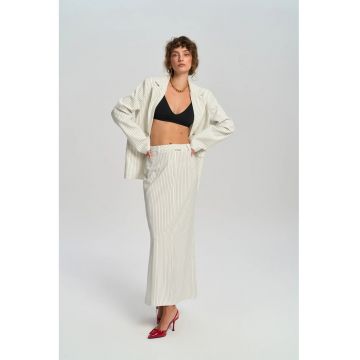 Fusta  Fusta Bruno cu dungi - Ivory Natural - textil
