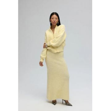 Fusta  Fusta maxi tricotata - Galben chihlimbar - tricot -