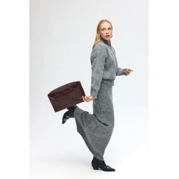 Fusta  Fusta maxi tricotata - gri - tricot -