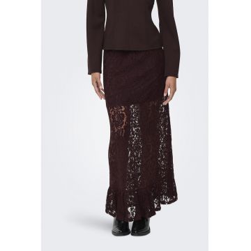 Fusta lunga cu strat exterior din dantela
