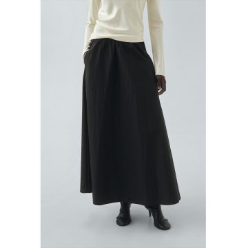 Fusta lunga evazata cu talie elastica