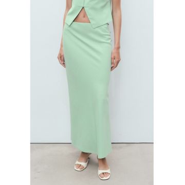 Fusta maxi din amestec de in