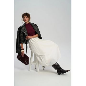 Fusta maxi -  Ivory Natural - textil -