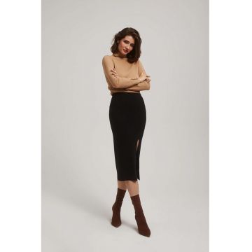 Fustă midi creion  neagr