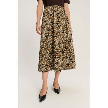 Fusta midi cu animal print